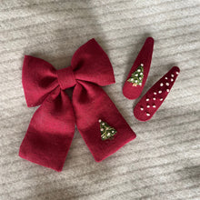 Carica l'immagine nel visualizzatore di Gallery, Fiocchi per Capelli Albero di Natale