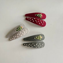 Carica l'immagine nel visualizzatore di Gallery, Mollette per Capelli Albero di Natale (in coppia)