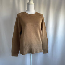 Carica l'immagine nel visualizzatore di Gallery, Maglione Abbraccio di lana Taglia M/L (azzurro e cammello)