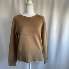 Carica l'immagine nel visualizzatore di Gallery, Maglione Abbraccio di lana Taglia M/L (azzurro e cammello)