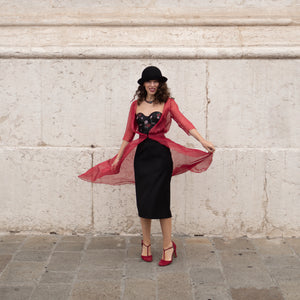 Soprabito in seta Moulin Rouge