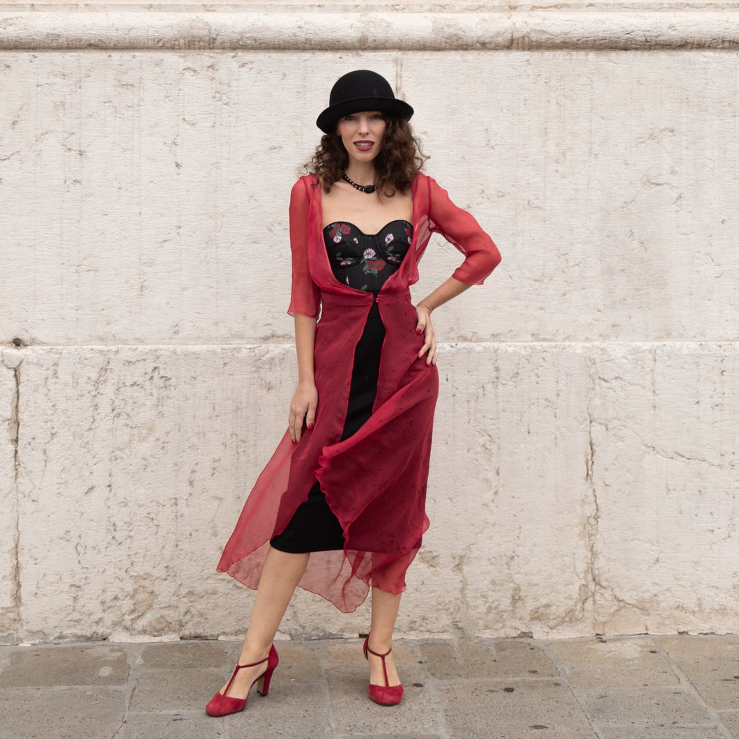 Soprabito in seta Moulin Rouge