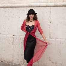 Carica l&#39;immagine nel visualizzatore di Gallery, Soprabito in seta Moulin Rouge
