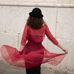 Soprabito in seta Moulin Rouge