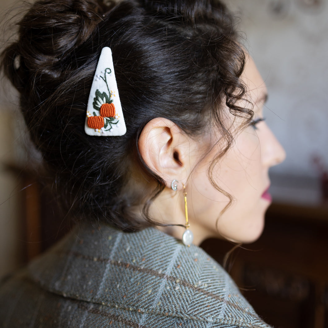 Mollette per capelli ricamate a mano Grandi