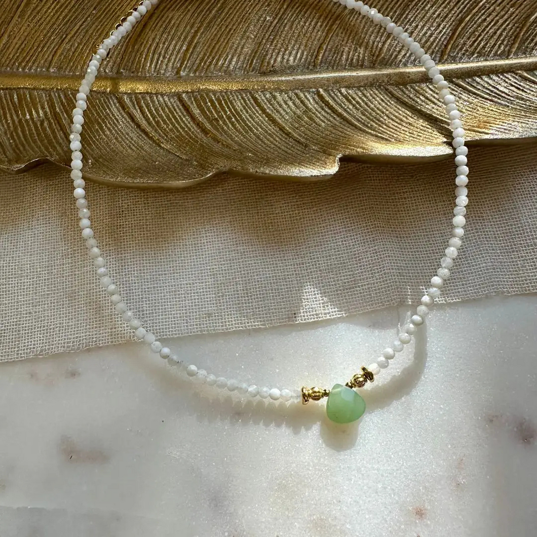 Collana Avventurina e Pietra di Luna