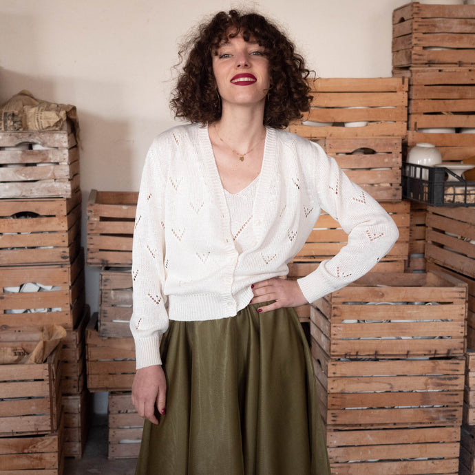 Cardigan Giza - Abricot Atelier